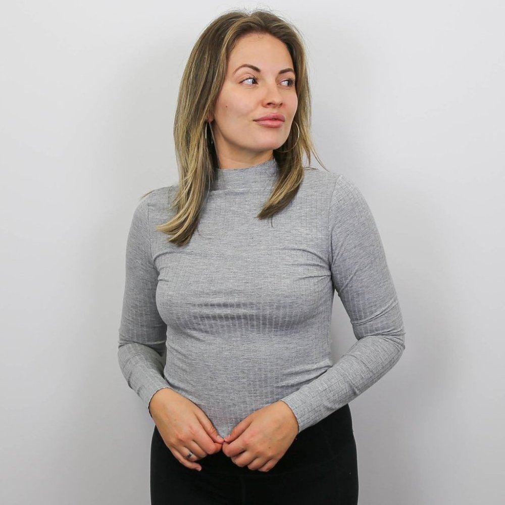 BLX THE LABEL - TUESDAY LONG SLEEVE IN GREY
